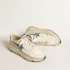 Running Sole i nappa med blå läderstjärna och insats i mocka Running Sole i nappa med blå läderstjärna och insats i mocka