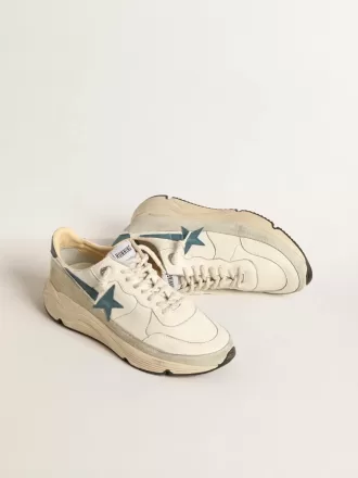 Running Sole i nappa med blå läderstjärna och insats i mocka Running Sole i nappa med blå läderstjärna och insats i mocka