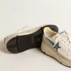 Running Sole i nappa med blå läderstjärna och insats i mocka Running Sole i nappa med blå läderstjärna och insats i mocka
