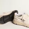 Running Sole i nappa med silverstjärna och guldläderflik på hälen