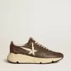 Running Sole i nylon och läder med TPU-stjärna och nubuck-hälflik Running Sole i nylon och läder med TPU-stjärna och nubuck-hälflik