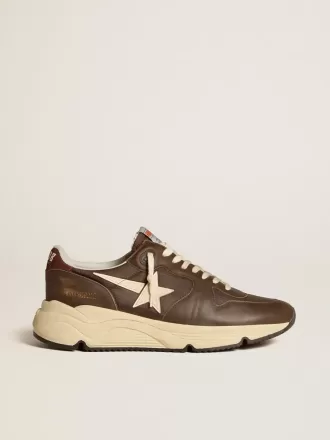 Running Sole i nylon och läder med TPU-stjärna och nubuck-hälflik Running Sole i nylon och läder med TPU-stjärna och nubuck-hälflik