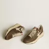 Running Sole i nylon och läder med TPU-stjärna och nubuck-hälflik Running Sole i nylon och läder med TPU-stjärna och nubuck-hälflik