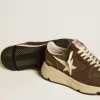 Running Sole i nylon och läder med TPU-stjärna och nubuck-hälflik Running Sole i nylon och läder med TPU-stjärna och nubuck-hälflik