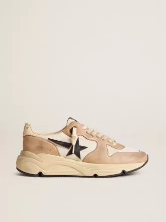 Running Sole i nylon och nubuck med mörkblå mockastjärna