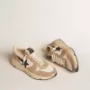 Running Sole i nylon och nubuck med mörkblå mockastjärna