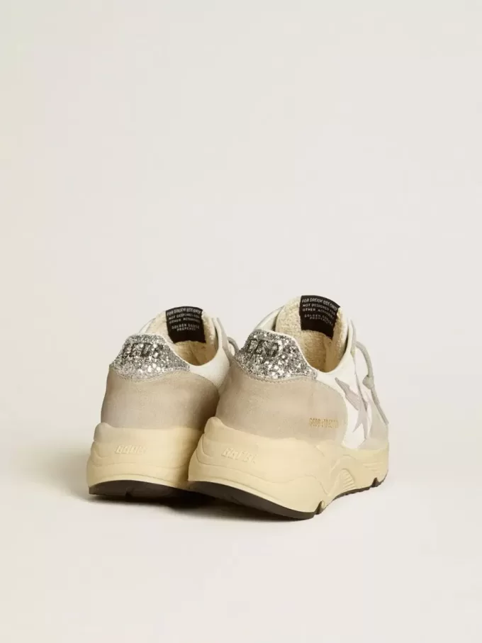 Running Sole LTD i mesh med läderstjärna och glitterhälflik Running Sole LTD i mesh med läderstjärna och glitterhälflik