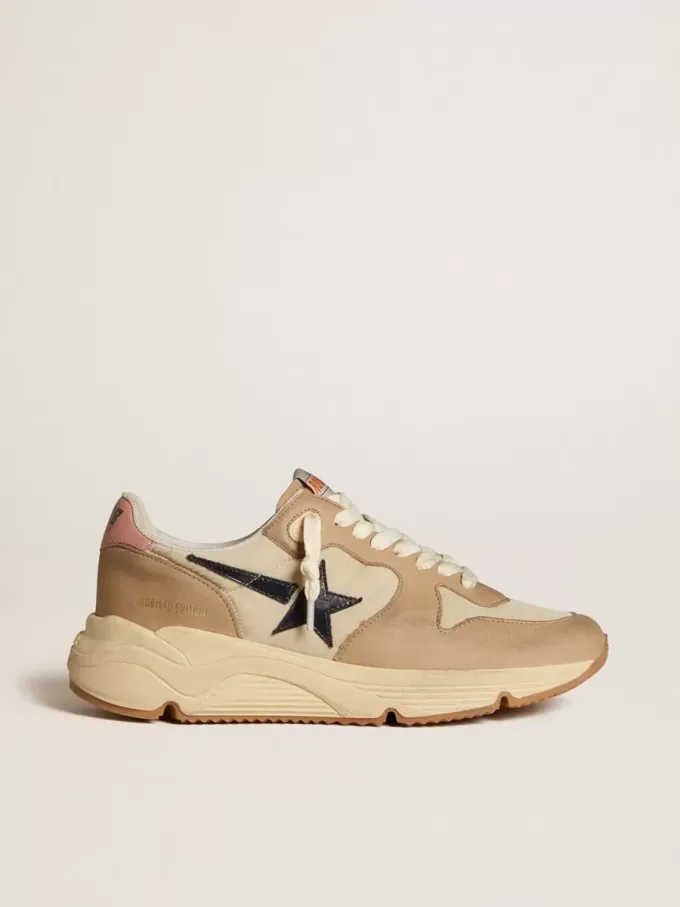 Running Sole LTD i nylon och nubuck med läderstjärna och hälflik