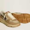 Running Sole LTD i nylon och nubuck med läderstjärna och hälflik