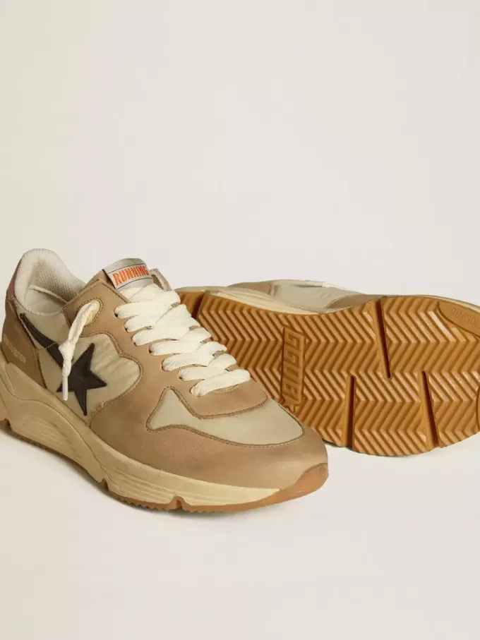 Running Sole LTD i nylon och nubuck med läderstjärna och hälflik