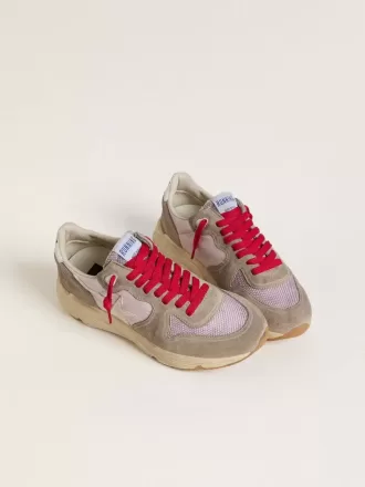 Running Sole LTD i rosa nylon med vit läderstjärna