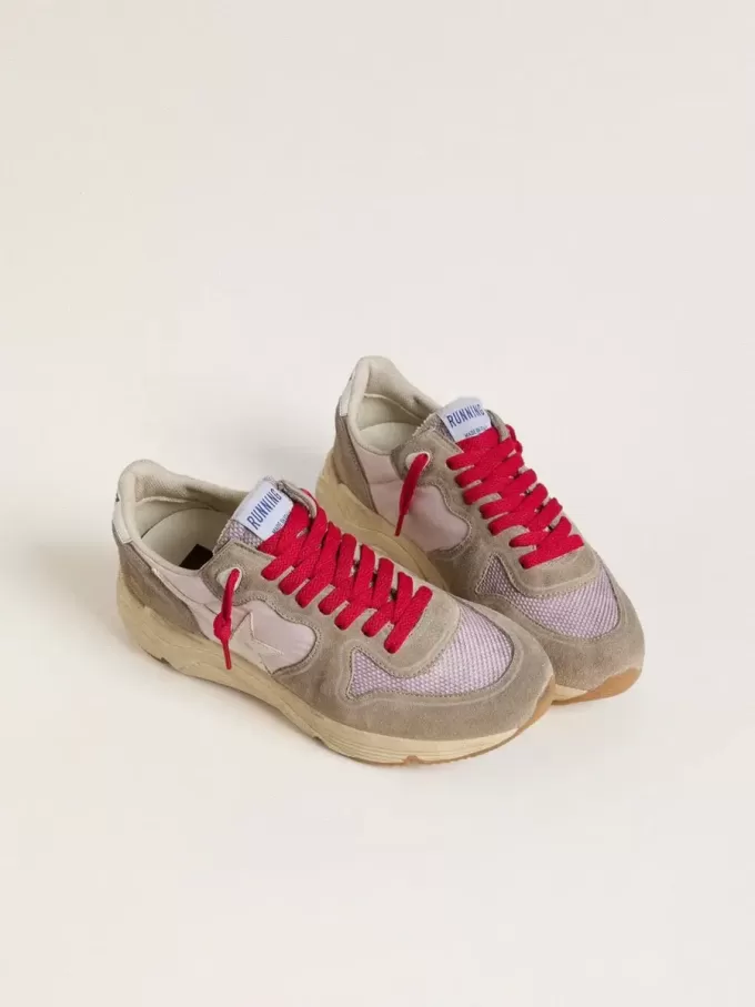 Running Sole LTD i rosa nylon med vit läderstjärna Running Sole LTD i rosa nylon med vit läderstjärna