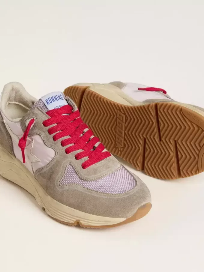 Running Sole LTD i rosa nylon med vit läderstjärna Running Sole LTD i rosa nylon med vit läderstjärna