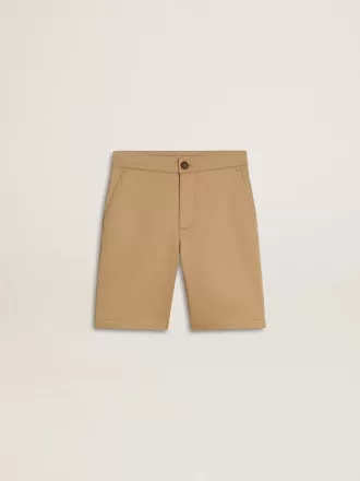 Shorts för pojkar i beige bomull