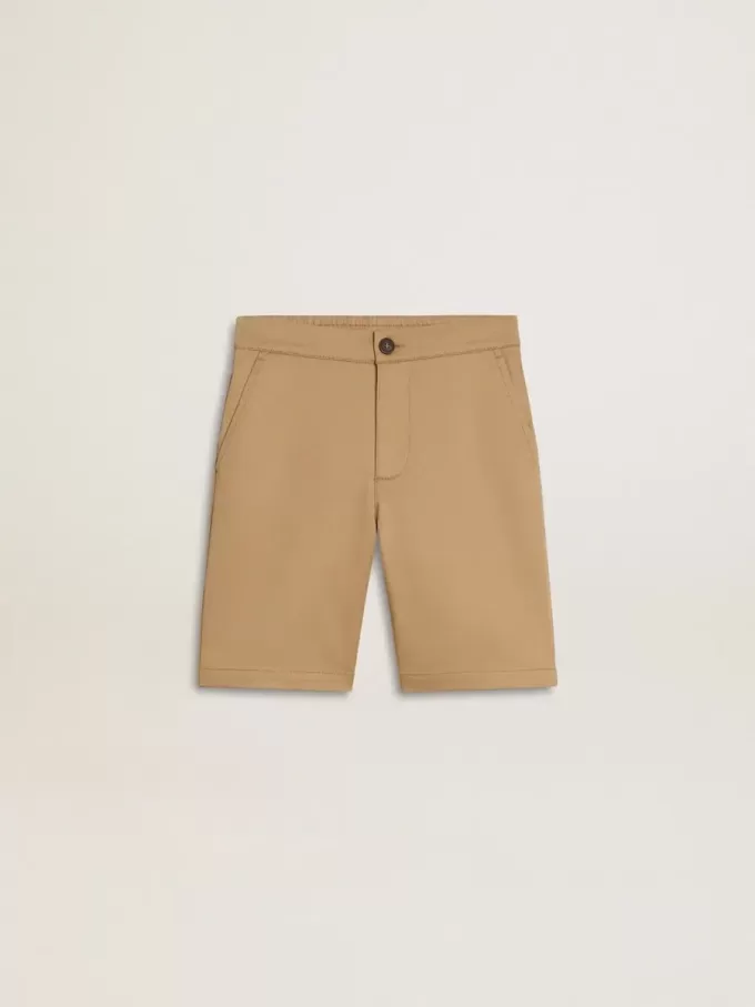 Shorts för pojkar i beige bomull Shorts för pojkar i beige bomull