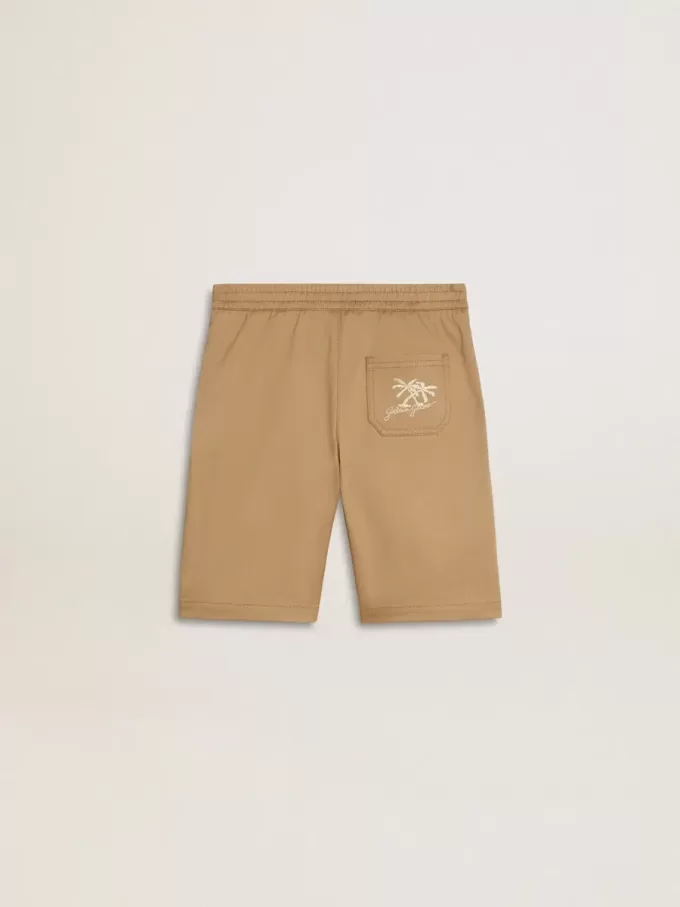 Shorts för pojkar i beige bomull Shorts för pojkar i beige bomull