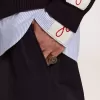 Signetring för män i antik silverfärg