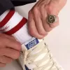 Signetring för män i antik silverfärg