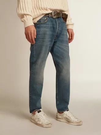 Slim fit-jeans för herr med medium tvätt