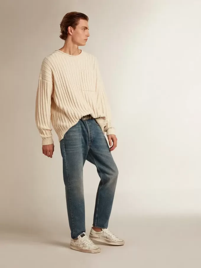 Slim fit-jeans för herr med medium tvätt