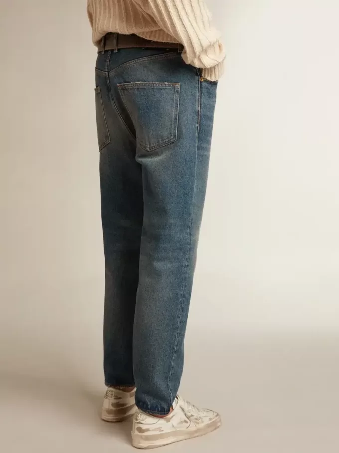 Slim fit-jeans för herr med medium tvätt