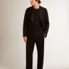 Smokingjacka för herr i svart ullgabardin Smokingjacka för herr i svart ullgabardin