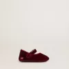 Sofi Baby-ballerinaskor i burgundy sammet och mocka Sofi Baby-ballerinaskor i burgundy sammet och mocka