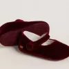 Sofi Baby-ballerinaskor i burgundy sammet och mocka Sofi Baby-ballerinaskor i burgundy sammet och mocka