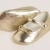 Sofi Baby-ballerinaskor i guldmetalliskt läder Sofi Baby-ballerinaskor i guldmetalliskt läder