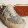 Space-Star för damer i silverglitter med isgrå stjärna