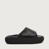 Space-Star Slide slip-ons för herr i svart läder