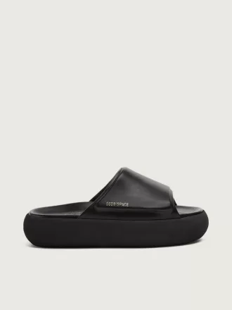 Space-Star Slide slip-ons för herr i svart läder