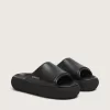Space-Star Slide slip-ons för herr i svart läder