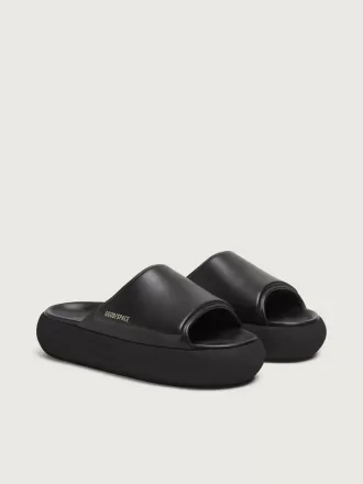 Space-Star Slide slip-ons för herr i svart läder