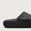 Space-Star Slide slip-ons för herr i svart läder
