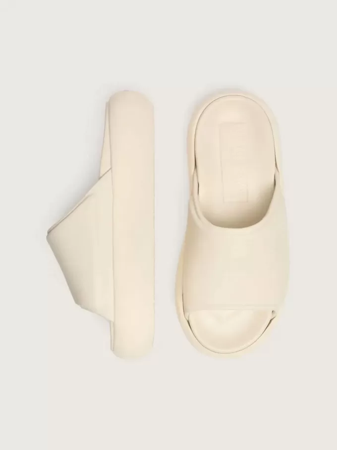 Space-Star Slide slip-ons för herr i vitt läder Space-Star Slide slip-ons för herr i vitt läder
