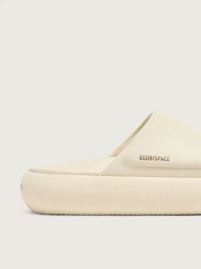 Space-Star Slide slip-ons för herr i vitt läder Space-Star Slide slip-ons för herr i vitt läder