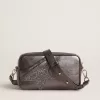 Star Bag i grått metallicläder med Swarovski-kristallstjärna Star Bag i grått metallicläder med Swarovski-kristallstjärna