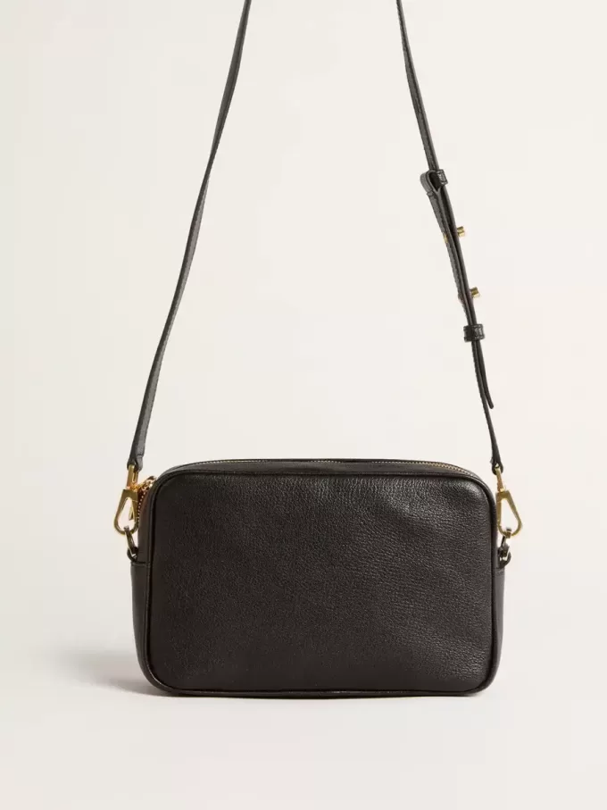 Star Bag i svart läder med ton-i-ton-stjärna Star Bag i svart läder med ton-i-ton-stjärna