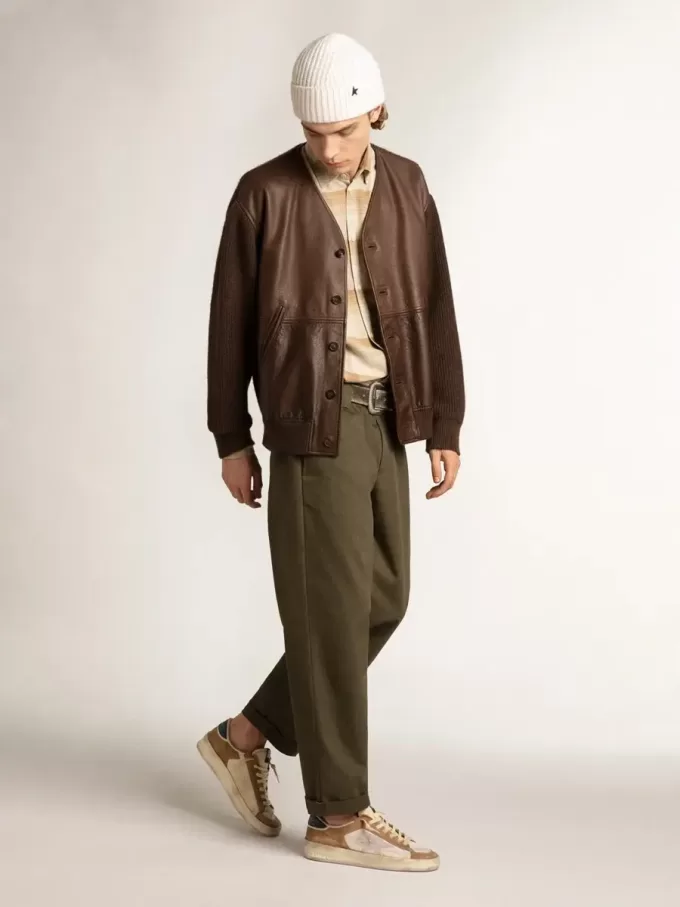 Stardan i beige nylon och mesh med insatser i tobaksfärgat mocka Stardan i beige nylon och mesh med insatser i tobaksfärgat mocka