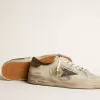 Stardan i nubuck och mesh med brun stjärna i läder med ödlemönster Stardan i nubuck och mesh med brun stjärna i läder med ödlemönster