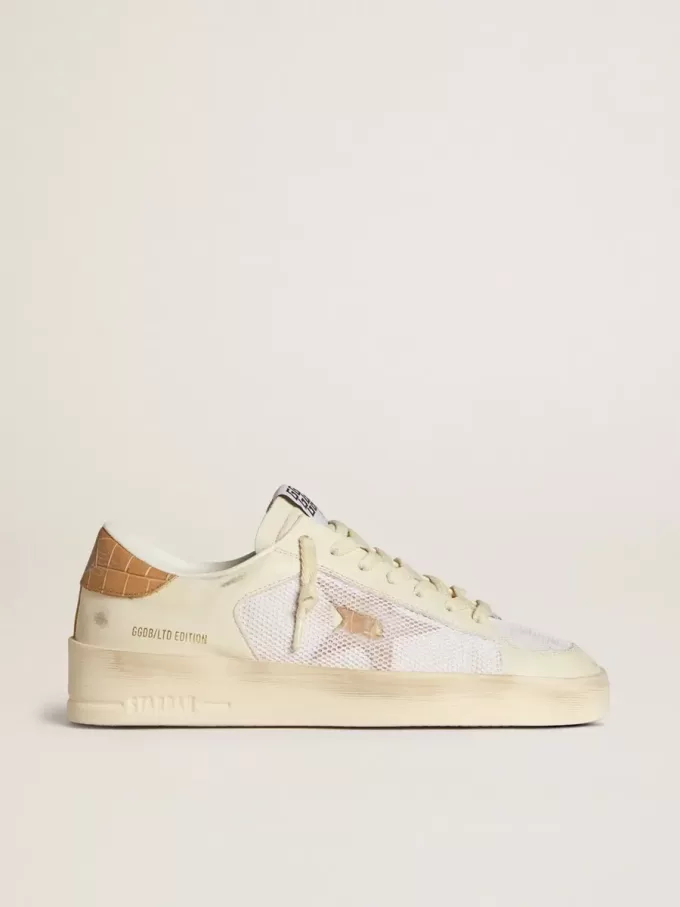 Stardan LTD för damer med beige läderstjärna och krokodilbeige läderhälflik