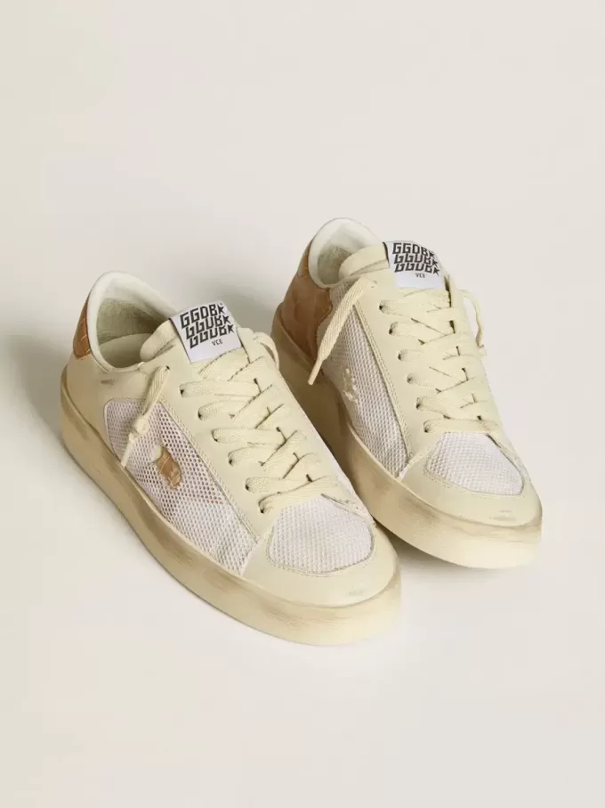 Stardan LTD för damer med beige läderstjärna och krokodilbeige läderhälflik