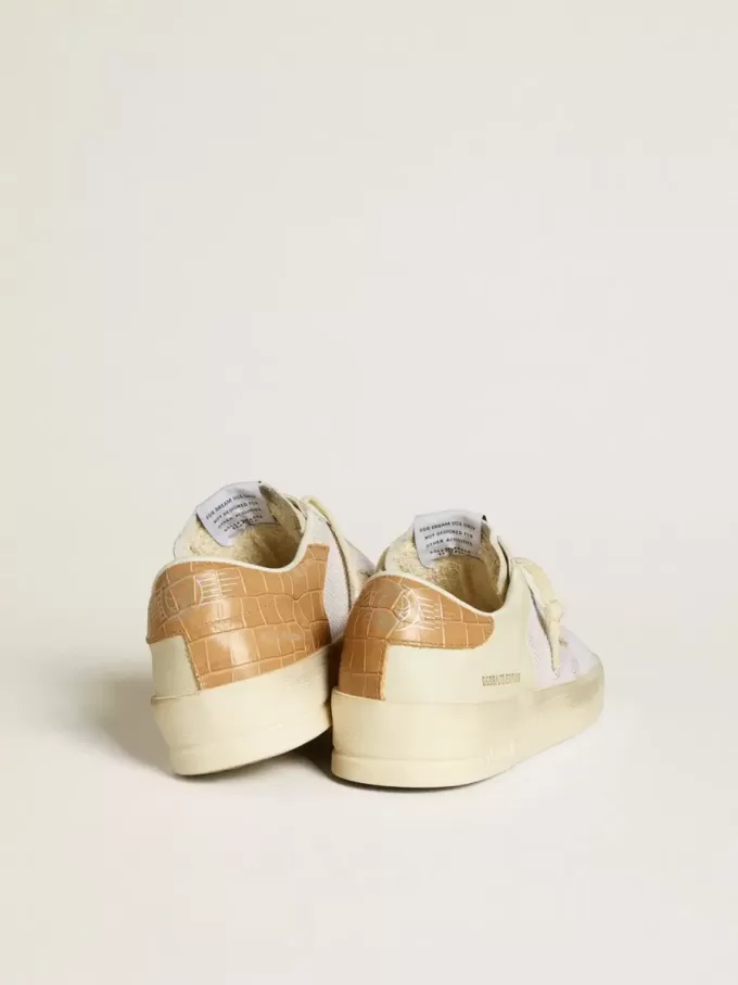 Stardan LTD för damer med beige läderstjärna och krokodilbeige läderhälflik