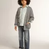 Stretchjeans för pojkar i blå denim
