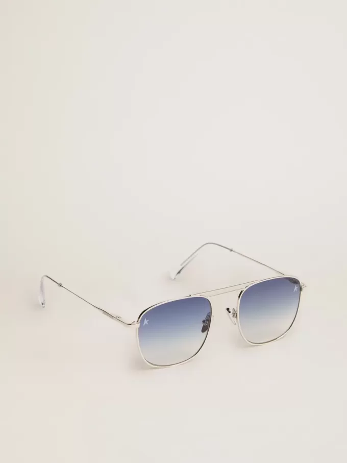 Sunframe Roger aviator-modell med silverfärgad båge
