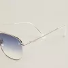 Sunframe Roger aviator-modell med silverfärgad båge