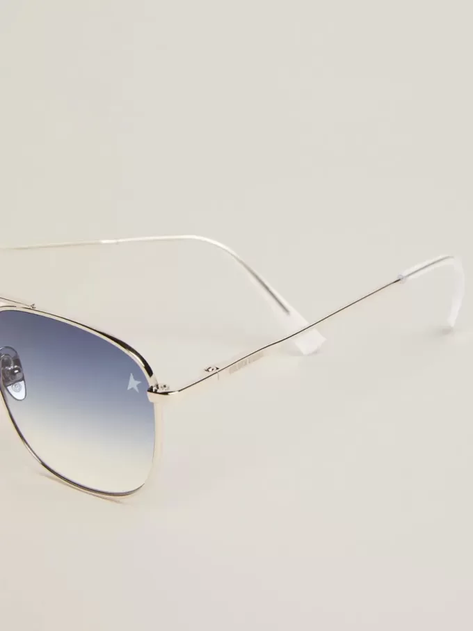 Sunframe Roger aviator-modell med silverfärgad båge