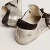 Super-Star för dam i silverläder med kontrasterande insatser Super-Star för dam i silverläder med kontrasterande insatser