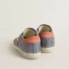 Super Star för damer i blått nubuck med rosa mockastjärna och hälflik
